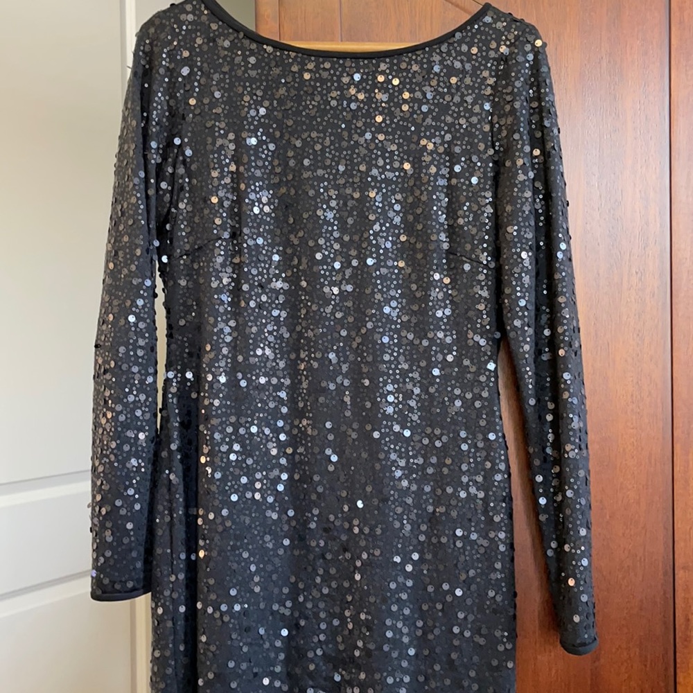 Little Black Sequined Dress